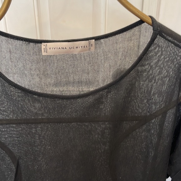 VIVIANA UCHITEL boutique sheer sweater top - Picture 9 of 10